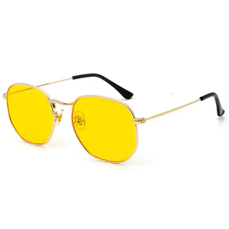 Óculos de Sol Advance Amarelo e Dourado Overtize