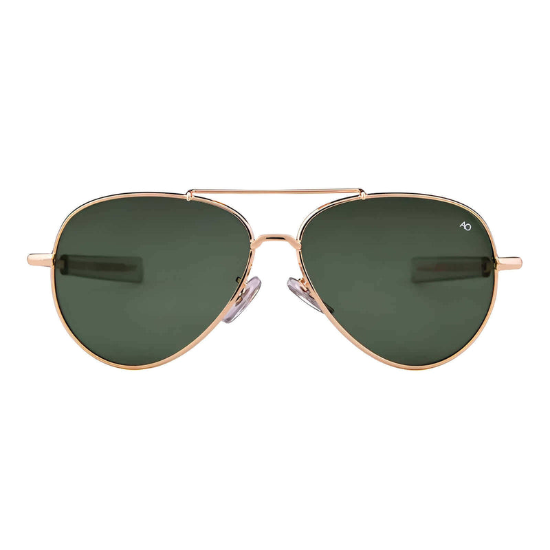 Óculos de Sol Masculino Aviador Dourado e Verde Overtize