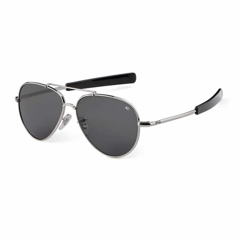 Óculos de Sol Masculino Aviador Prata e Cinza Overtize