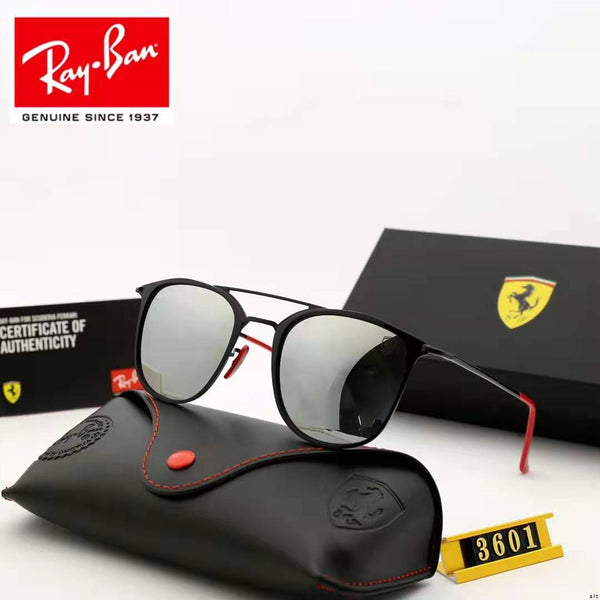 Óculos de Sol Masculino Ferrari Preto e Prata Overtize
