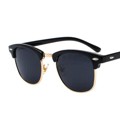 Óculos de Sol Masculino Gold Preto e Dourado Overtize