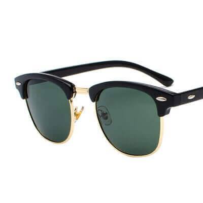 Óculos de Sol Masculino Gold Preto e Verde Escuro Overtize
